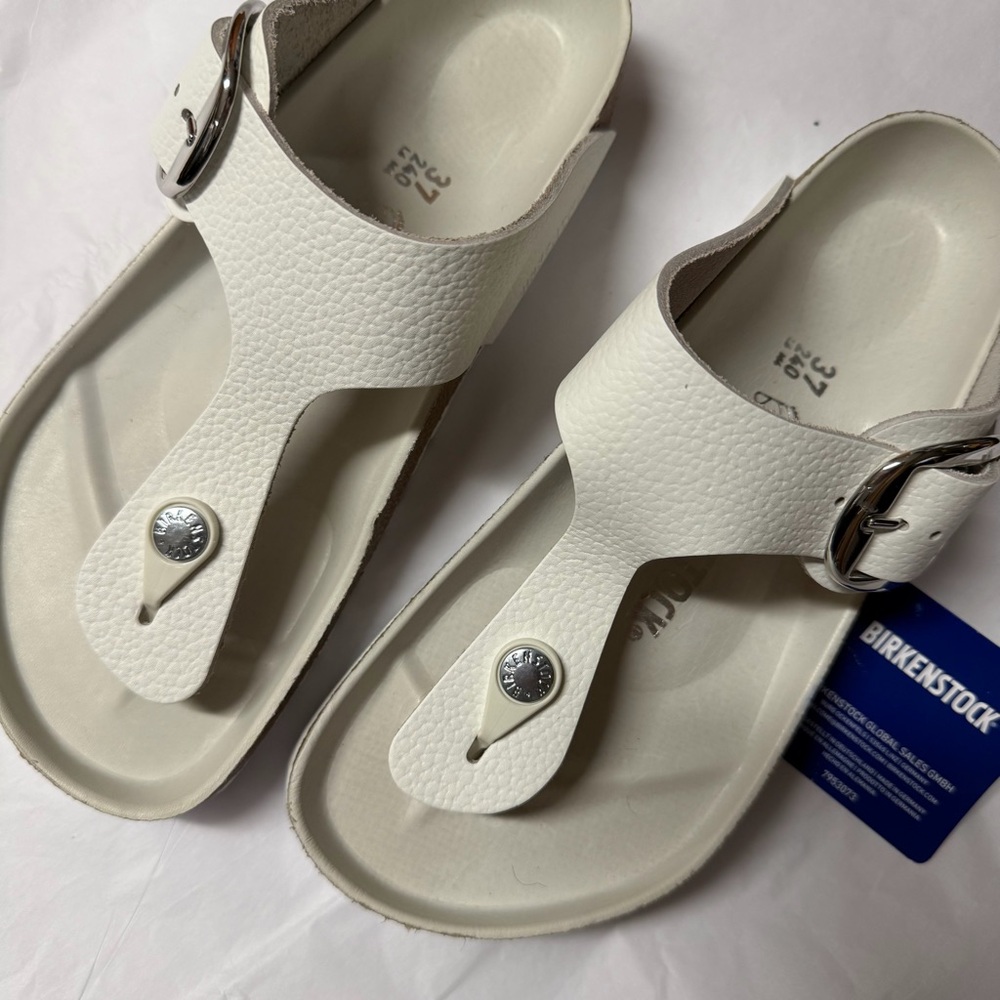 Birkenstock Gizeh Big Buckle White size 37 EU 6.5 US